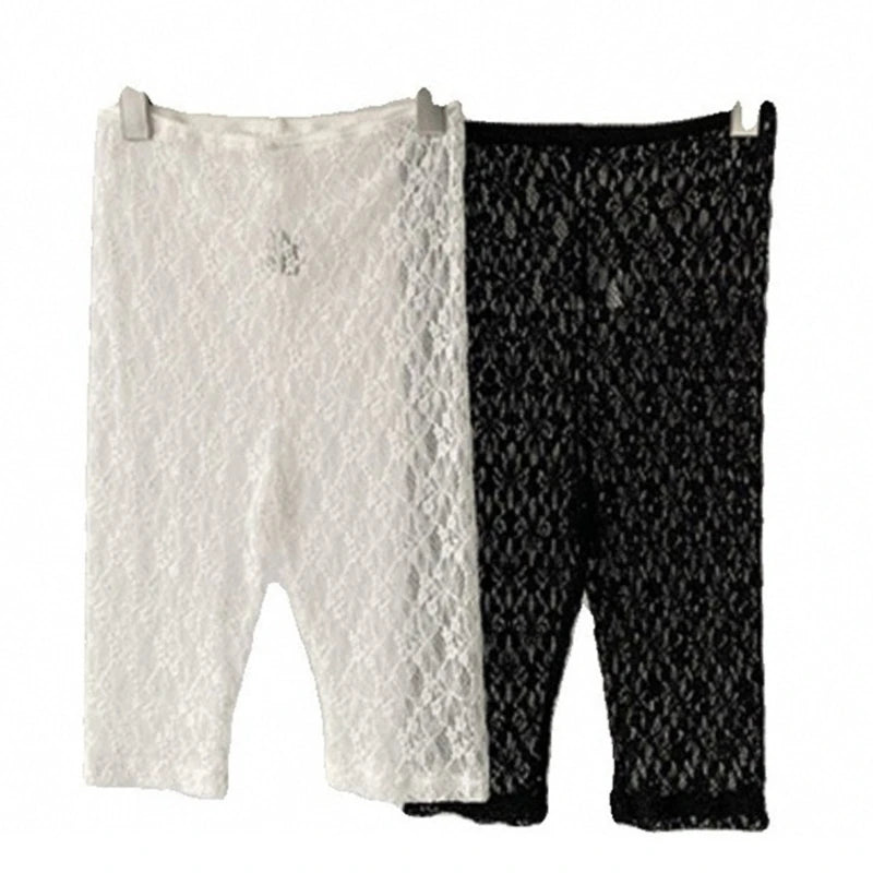 Womens Sexy Elstic Highs Waist Sheer Mesh Biker Shorts Workout Gym See Through Flower Lace Bodycon Short Leggings Tights
