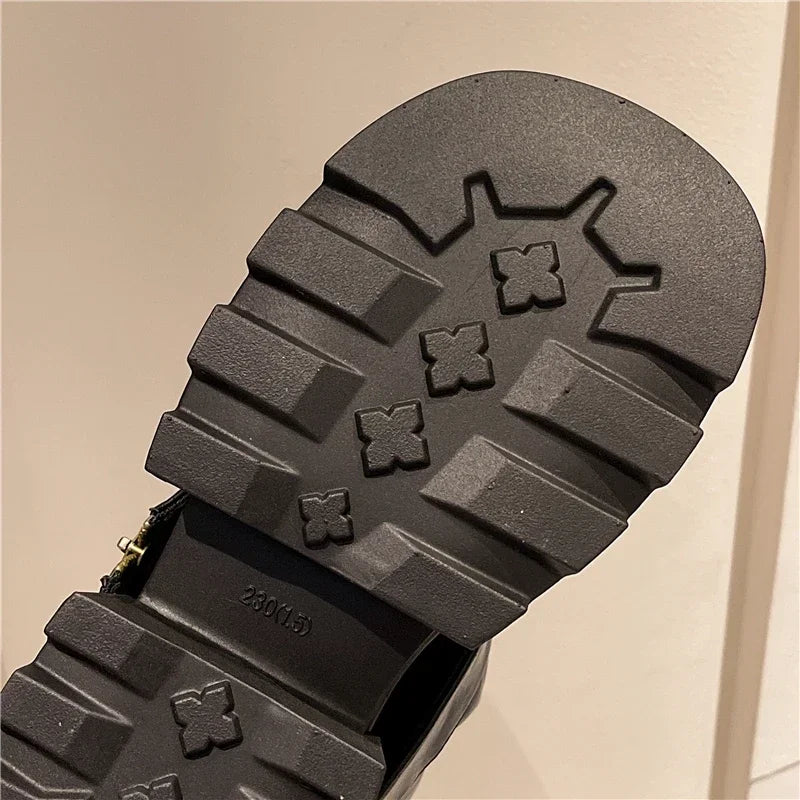 Women's Boots 2025 New Style Retro High Western Boots for Autumn and Winter Fashion Versatile Female Knight Boots