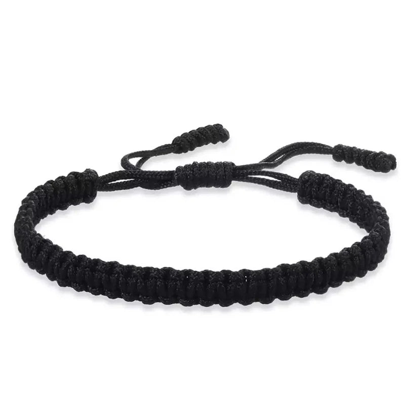 Handmade Braid String Bracelets Red Black Buddhist Tibetan Woven Rope Good Luck Amulet Bracelet for Women Girls Jewelry Gifts