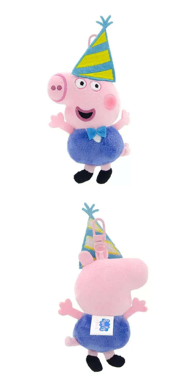 Genuine Peppa Pig George Stuffed Plush Toys High Quality Keyring Hot Cartoon Animal Keychain Doll Pendant Kids Christmas Gifts