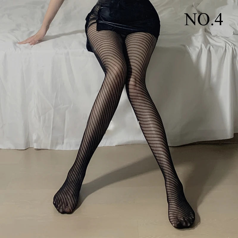Woman Girls Gothic Cartoon Fishnet Stockings Snake Kuromies Skull Socks Mesh Tights Panties Lolita Plus Size Pantyhose Leggings