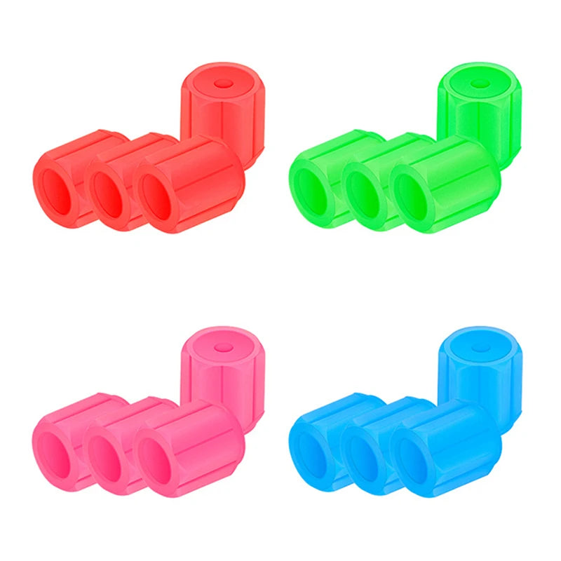 4pcs Universal Fluorescent Luminous Tire Valve Stem Covers Car Tire Valve Cap Green /Yellow/Blue/Red Fluorescent Powder