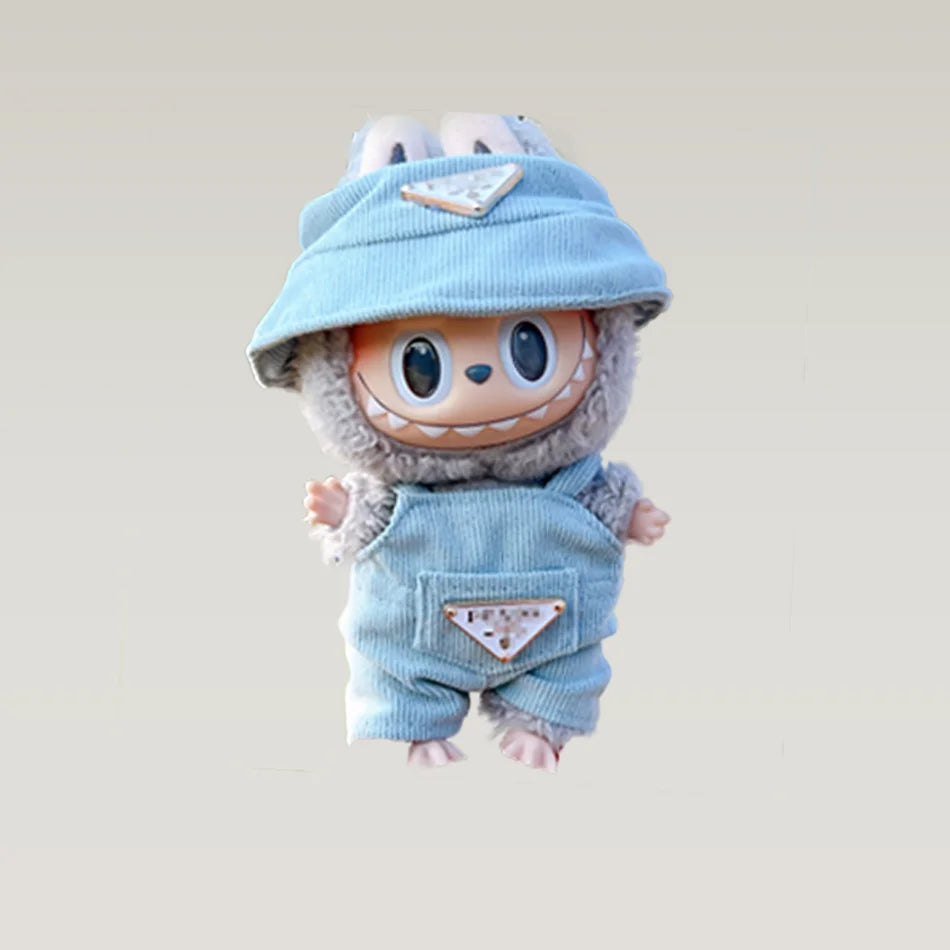 17cm Mini Plush Doll Clothing Korean Kpop Exo Labubu I II Idol Doll Sitting Party Work Pants Clothing Accessories Gifts