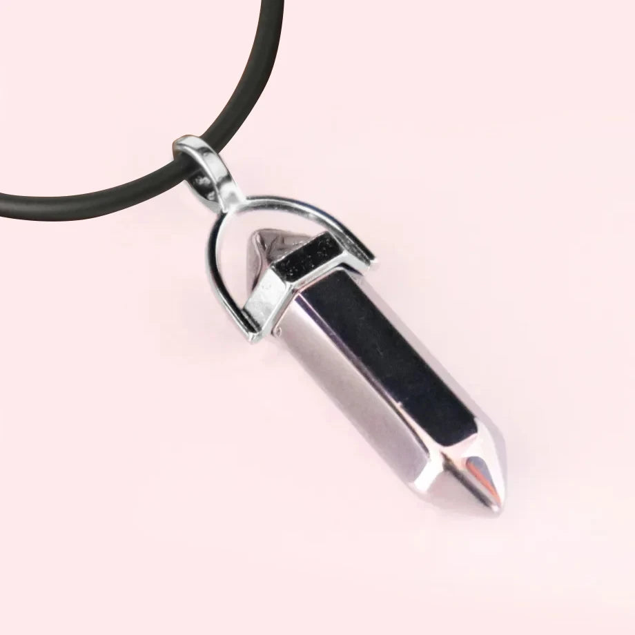 CSJA Hexagonal Bullet Crystal Necklaces Natural Gem Stone Quartz Necklace Pendant Chakra Amethysts Pink Quartz Lapis Lazuli G957
