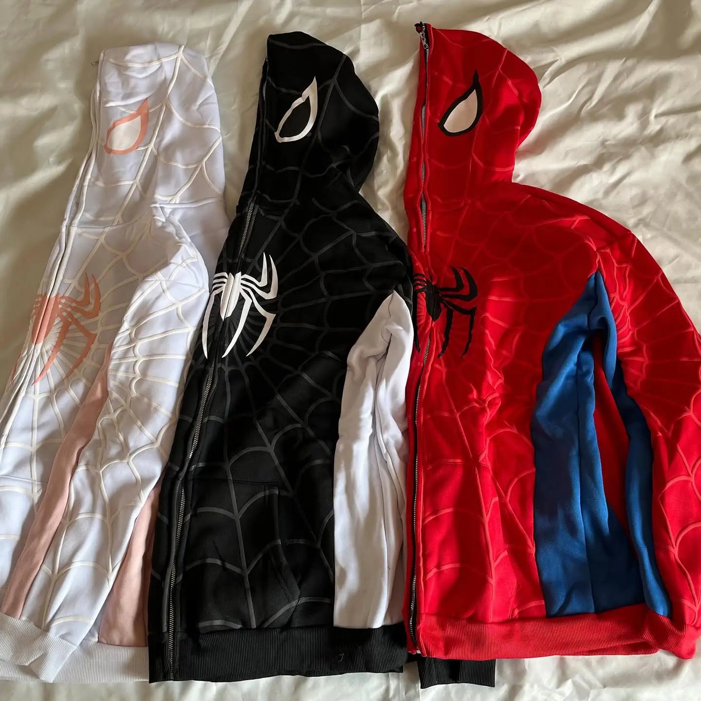 アメリカンスパイダー ヴィンテージ ジップアップフーディー Y2K ファッション メンズ レディース スパイダーグラフィック オーバーサイズフーディー スウェットシャツ カジュアルジャケット