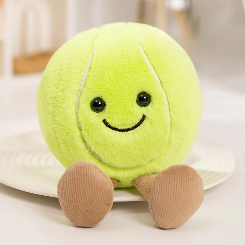 10cm Cute Basketball Football Tennis Baseball Billiards Plush Toys Soft Stuffed Balls Pillow Players Souvenir Birthday Gift
