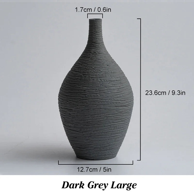 White Ceramic Vase Decoration for Home Nordic Luxury Narrow Mouth Flower Pot Living Room Interior Office Desktop Decor Gift