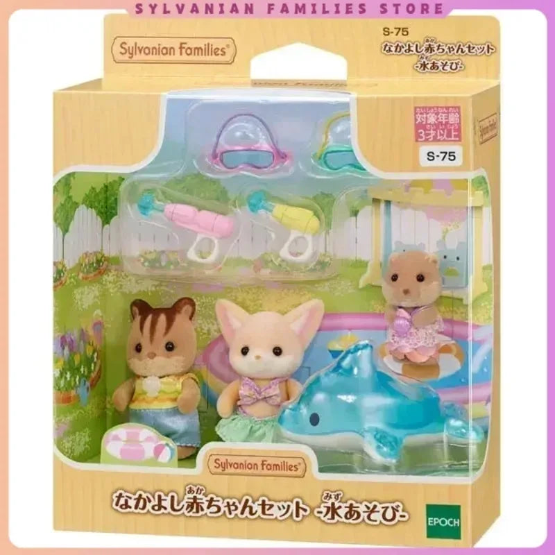 ternurines Sylvanian Families Anime Figures Family Set Doll Toy Baby Doll Collectible Room Ornaments Decor Figure Kid Gift