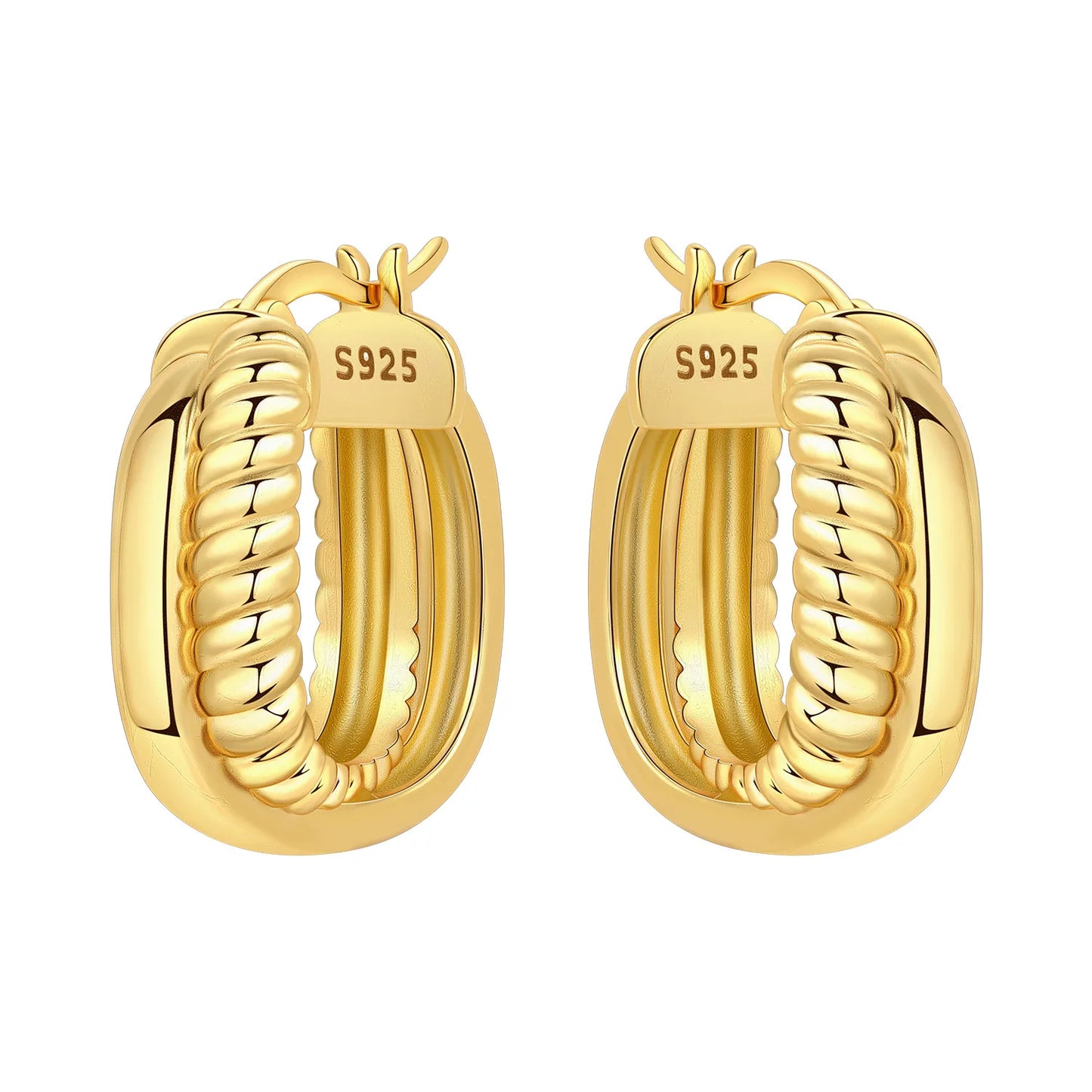 Cycuff 925スターリングシルバー ミニマリストクロスシリーズ イヤリング シルバーフープイヤリング レディース ジュエリー オリジナルパーティーギフト