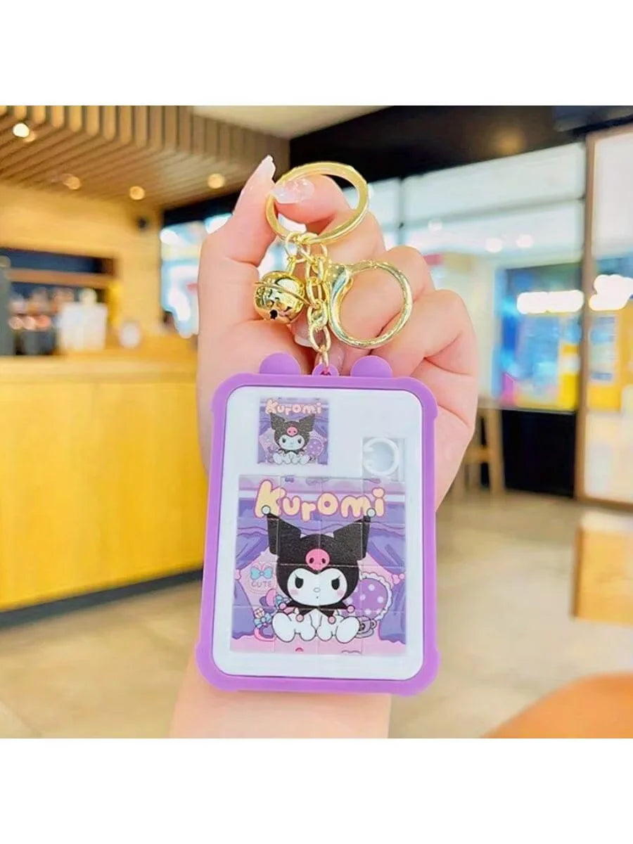 1Pc Adorable Cartoon Kuromi Hello Kitty Keychain - Y2K Style PVC with Cute Design for Women- Schoolbag Decor Accessory