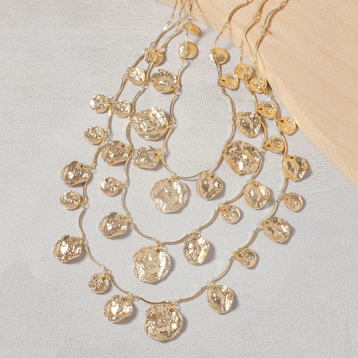 ZAA New Arrival Vintage Metal Long Tassel Earrings for Women Geometric Statement Jewelry Gift