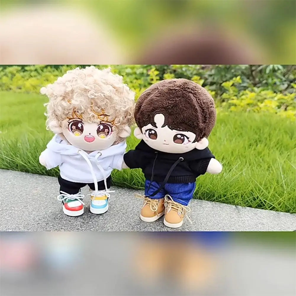 Handmade Fashion Clothes Hoodies For 10/15cm/20cm Cotton Dolls Sweatshirt Outfits For 1/12 BJD Dolls Top For 1/11 1/12 OB11
