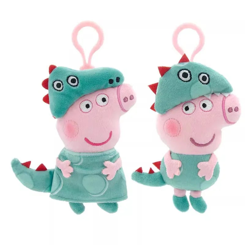 Genuine Peppa Pig George Stuffed Plush Toys High Quality Keyring Hot Cartoon Animal Keychain Doll Pendant Kids Christmas Gifts