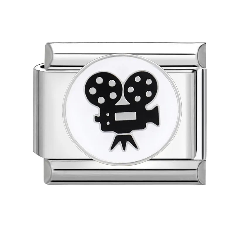 Fashion Charm Bracelet Checkerboard Panda Elephant Charm Italian Links Fit 9mm Bracelet Stainless Steel DIY Making Jewelry