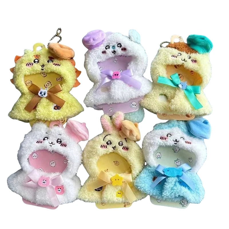 JIYI ChIkawas Cute Little Eight Usaki Flying Squirrel Chestnut Head Pendant Baby Clothes 12cm Doll Cross-dressing Doll Clothes