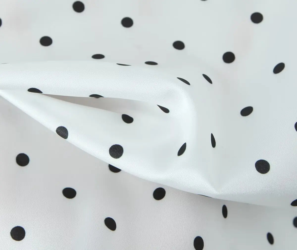 YENKYE 2025 Women Vintage Black White Polka Dot A-line Knee Length Skirt Sexy Low Waist Holiday Summer Skirts