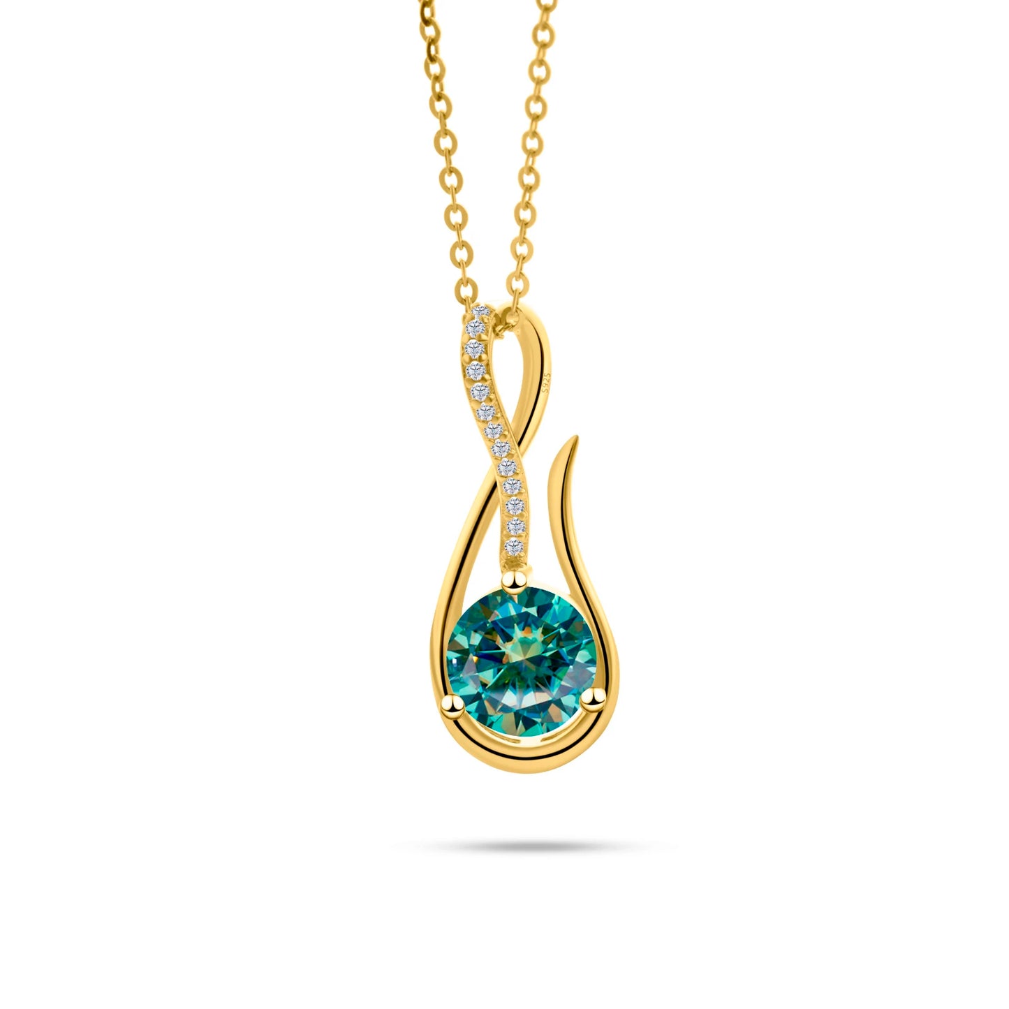 925 Sterling Silver Necklace 2CT D Color Moissanite Music Symbol Necklace Women's Anniversary Fine Jewelry mama Necklace