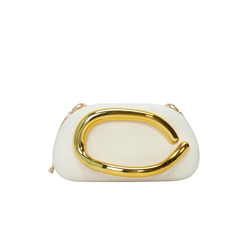 Women PU Leather Trendy Clutch Purses & Removable Strap Crossbody Shoulder Bag Hand-held Shoulder Clutch Bag for Wedding Party
