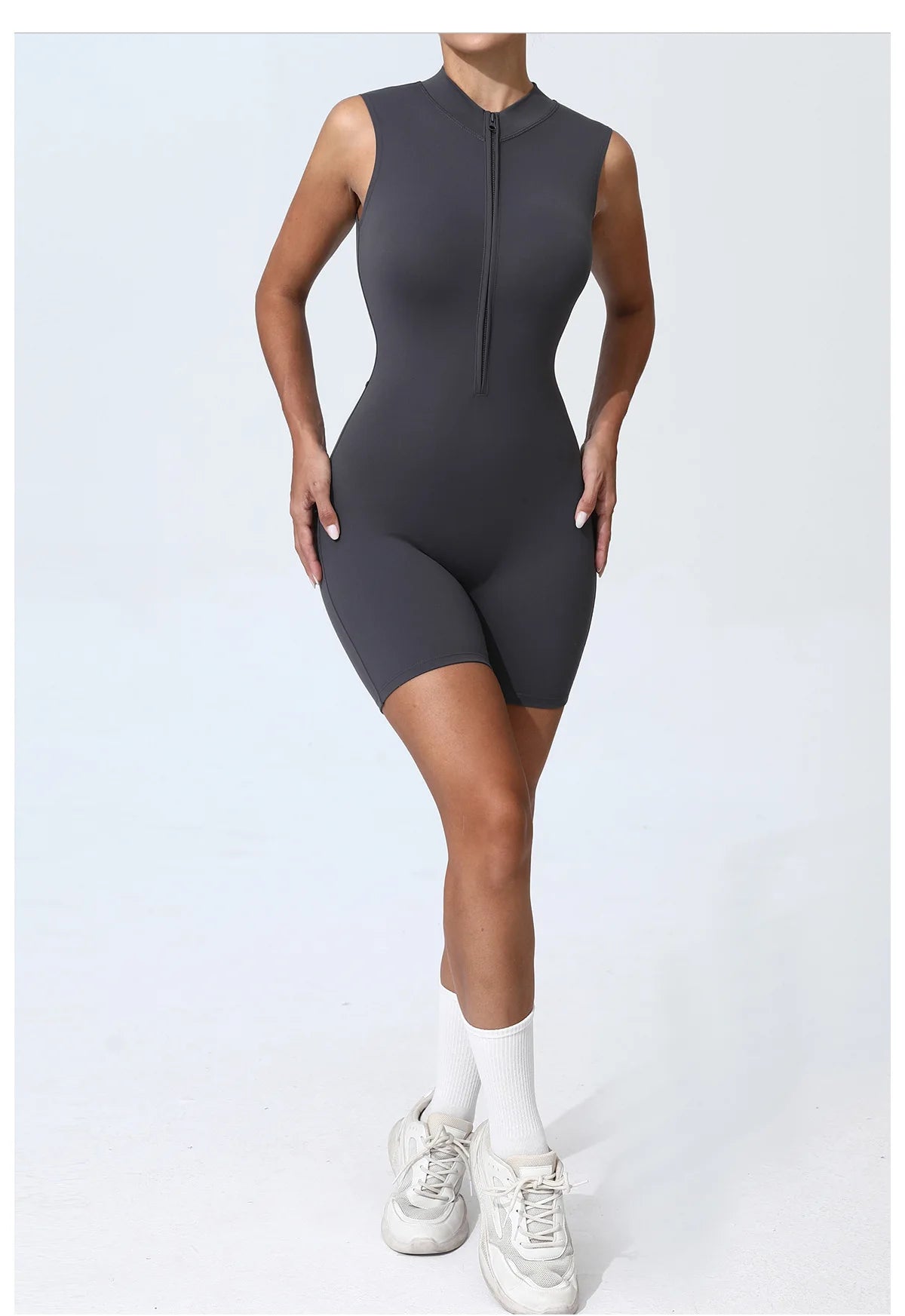 Zipper Yoga Jumpsuit Fitness Sports Overalls Gym Clothing Set Yoga Wear Pilates Workout Clothes Women Outfit push-up Activewear