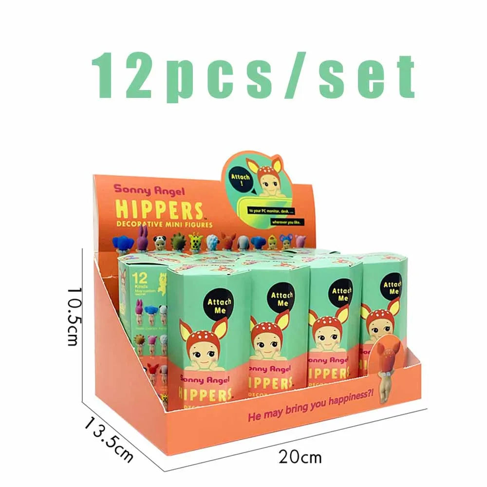 Hot Better Quality Sonny Angel Hippers Mini Figures Animals Series Blind Box PVC Toy Fans Desktop Phone Car Ornaments Doll Gifts