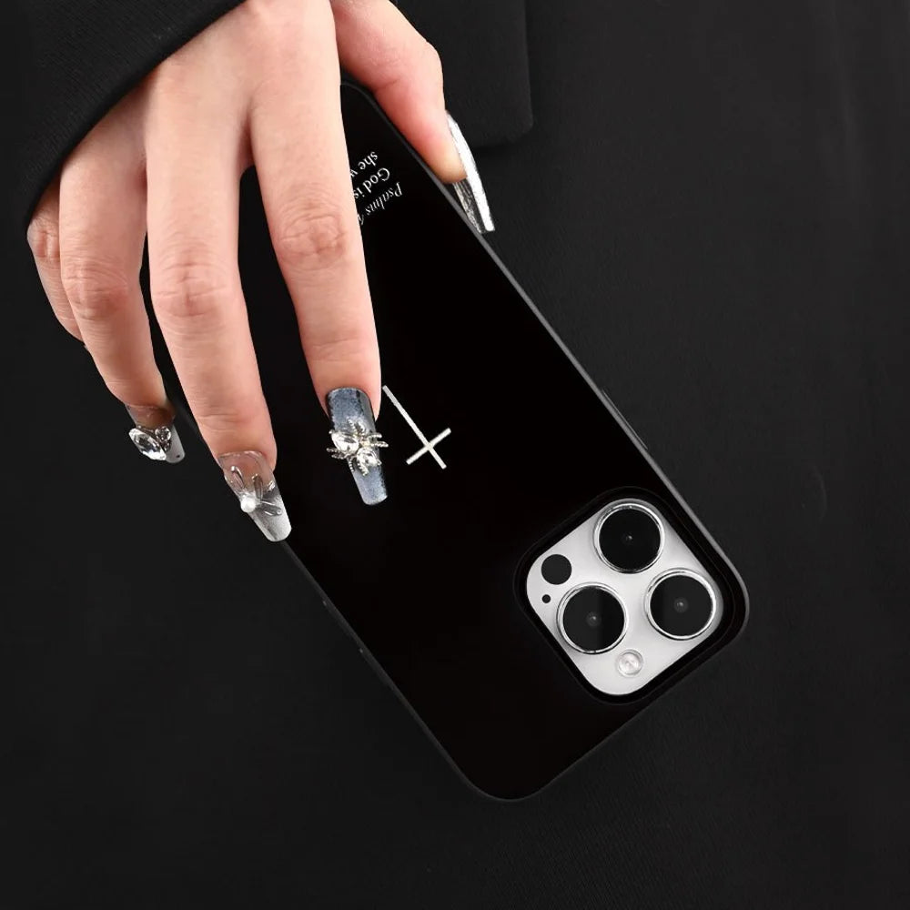 クリエイティブファッションクロス型携帯ケース iPhone 16 17 15 14 13 12 11 Pro Max 7 8 Plus 16E 17Air 耐衝撃ソフトカバー