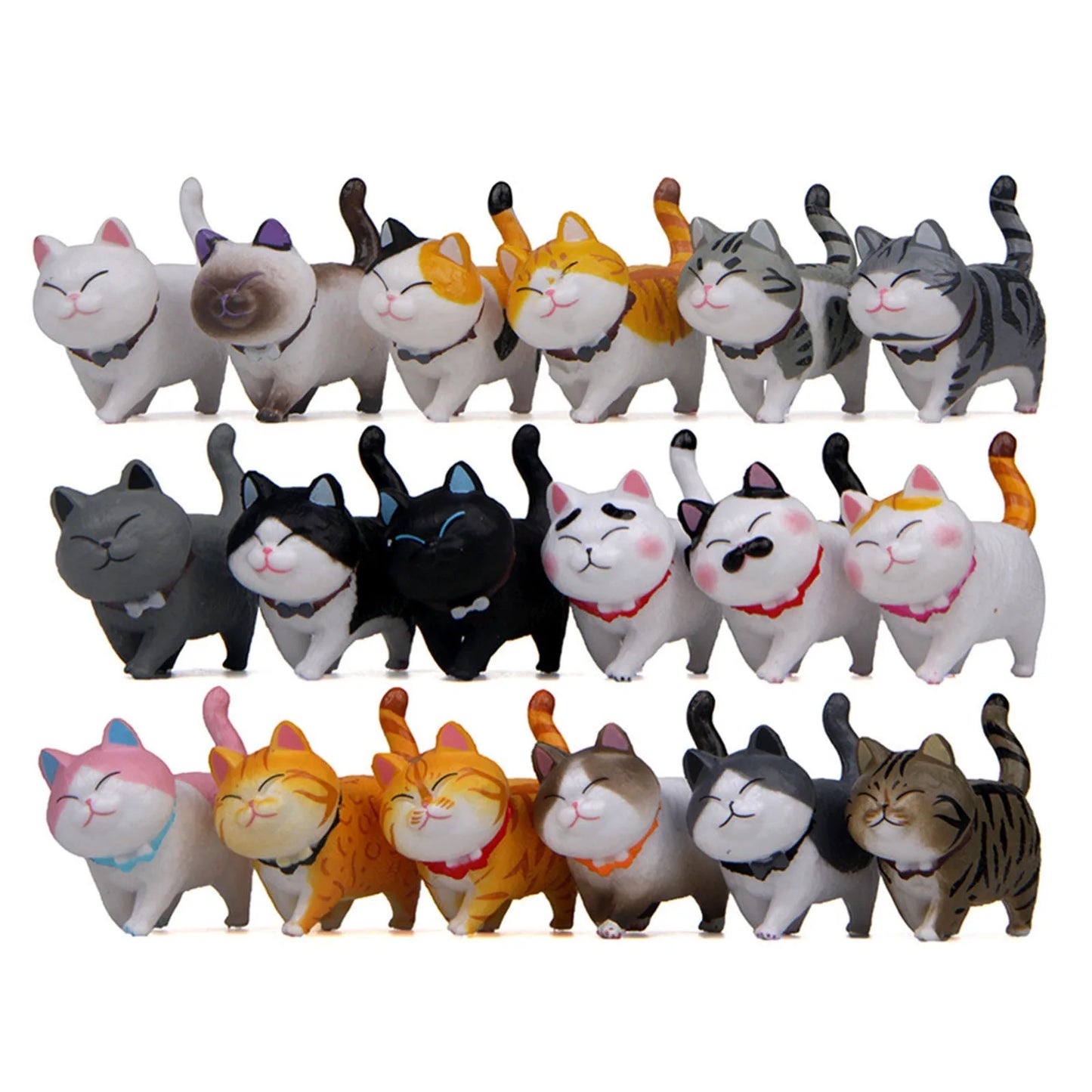 1 Piece Cute Cat Ornaments Bell Cat Animal Fairy Garden Figurines Accessories Home Decoration Desktop Model Birthday Gift