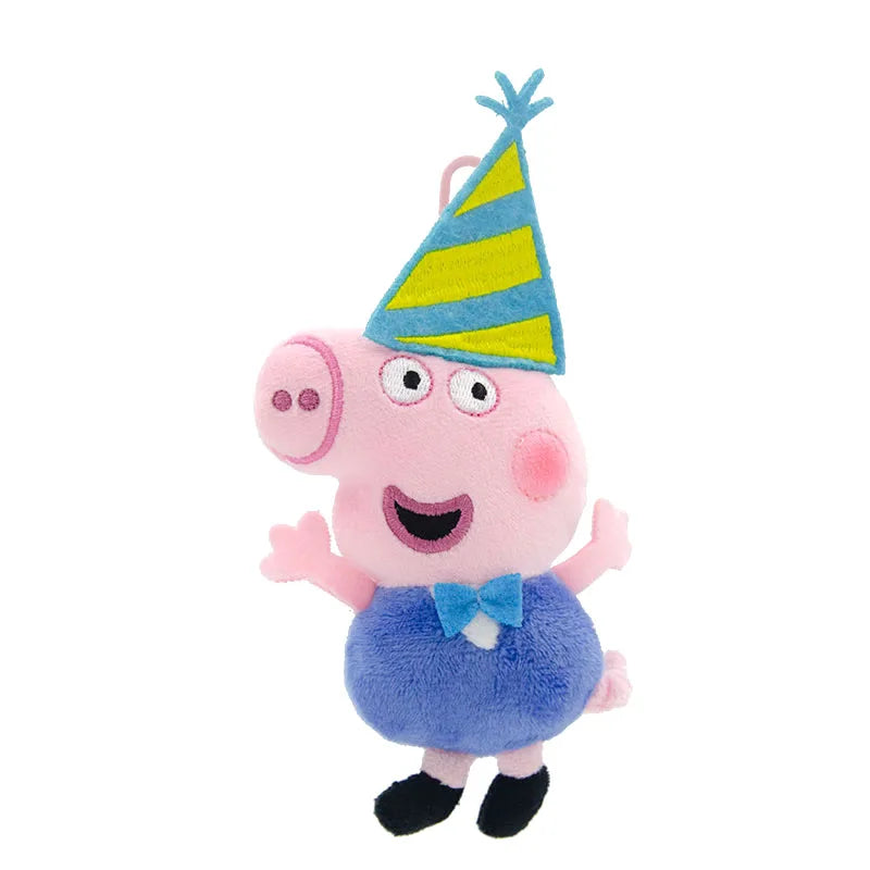 Genuine Peppa Pig George Stuffed Plush Toys High Quality Keyring Hot Cartoon Animal Keychain Doll Pendant Kids Christmas Gifts