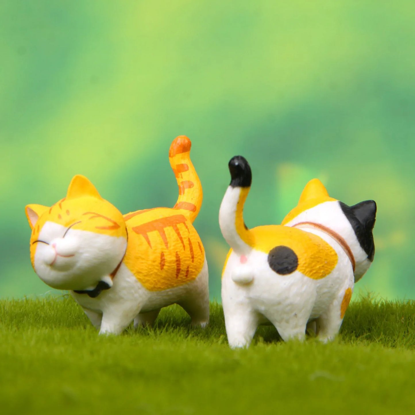1 Piece Cute Cat Ornaments Bell Cat Animal Fairy Garden Figurines Accessories Home Decoration Desktop Model Birthday Gift