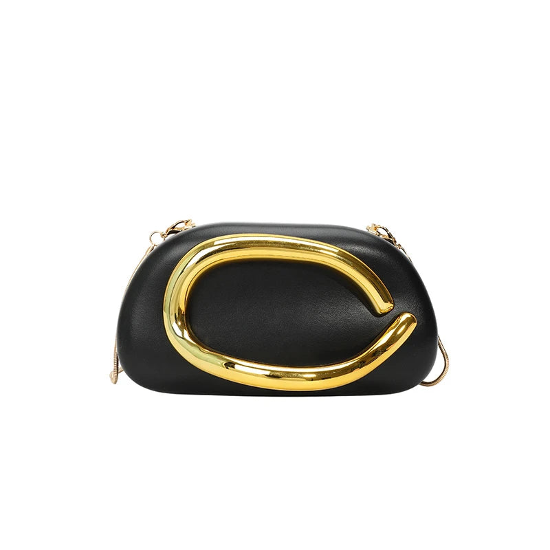Women PU Leather Trendy Clutch Purses & Removable Strap Crossbody Shoulder Bag Hand-held Shoulder Clutch Bag for Wedding Party