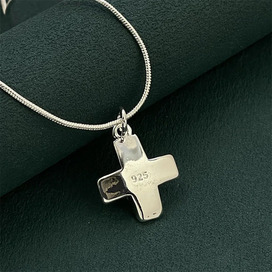 Trendy products 925 Sterling Silver creative cross Necklace for women Fashion Affordable Jewelry Wedding Party Christmas Gifts