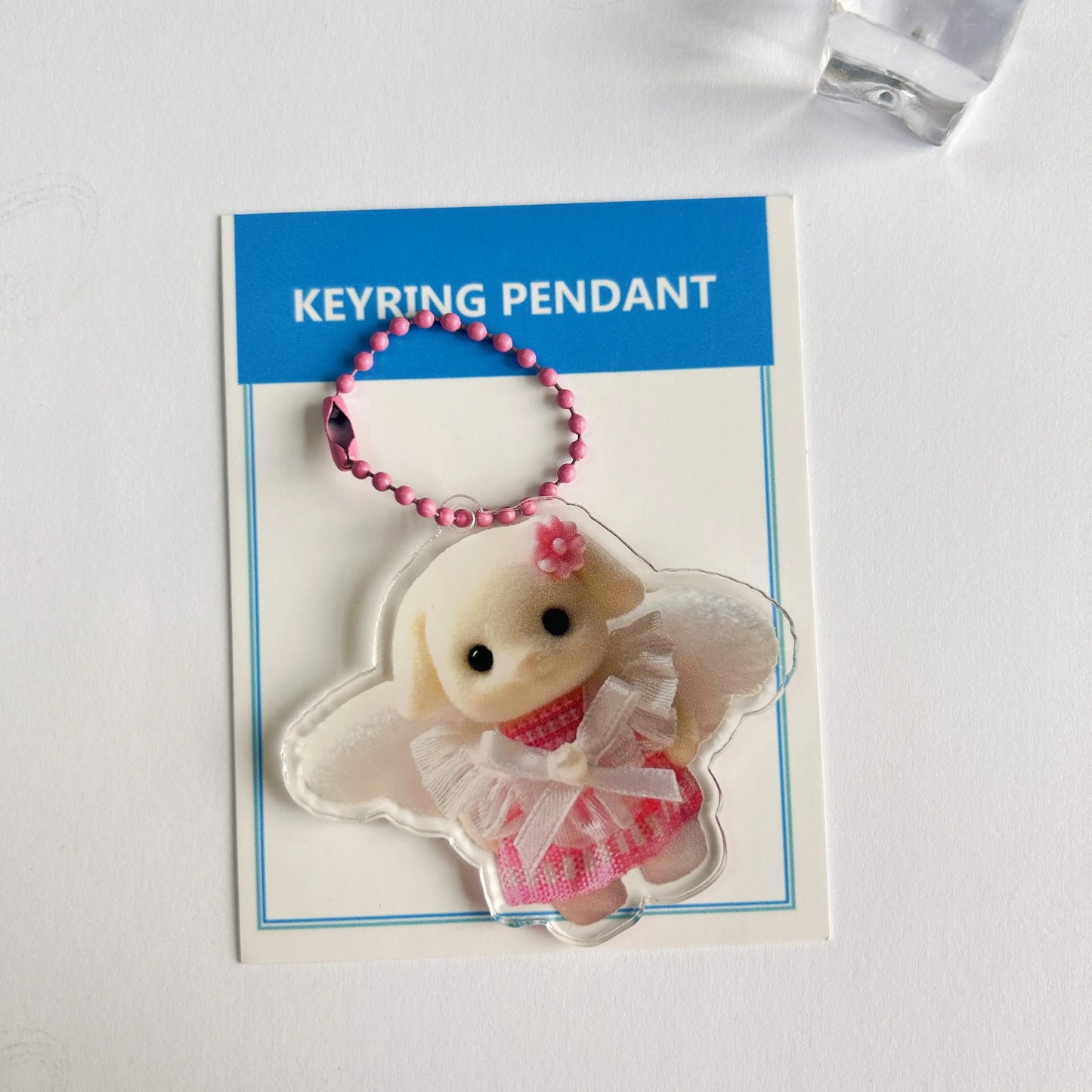 Sylvanian families keychain Cartoon Acrylic Printing Keyring Backpack Pendant Accessories INS Korean Style Decoration Girls Gift