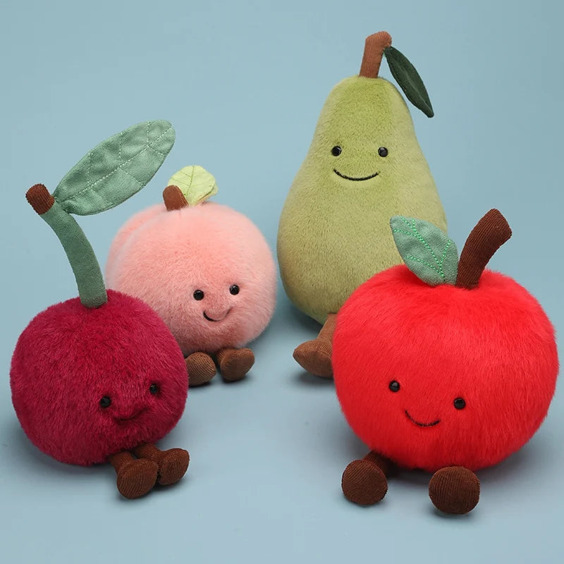 Cartoon Hot Sale Fruit Plush Doll Pillow Apple Pear Peach Cherry Weather Sun Moon Star Plush Toy Home Decoration Gift For Kids