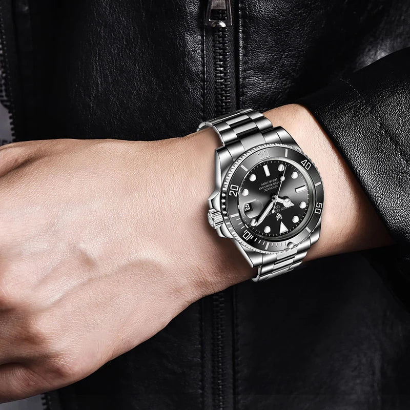 LIGE Top Brand Luxury Mechanical Man Watch Fashion Casual Sports Automatic Watches for Men Stainless Waterproof Tourbillon Clock