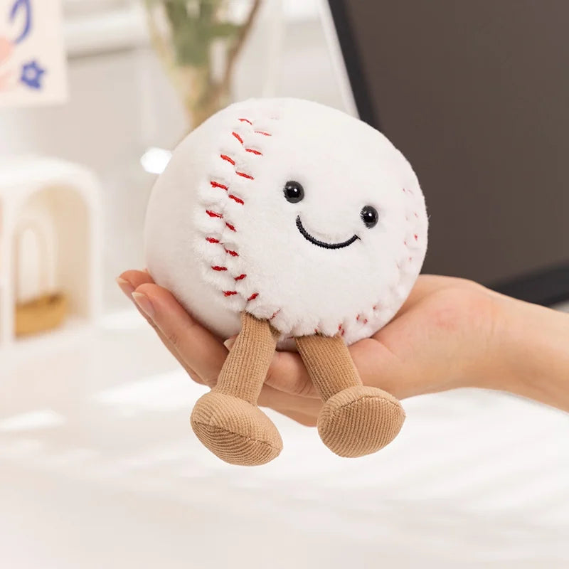10cm Cute Basketball Football Tennis Baseball Billiards Plush Toys Soft Stuffed Balls Pillow Players Souvenir Birthday Gift