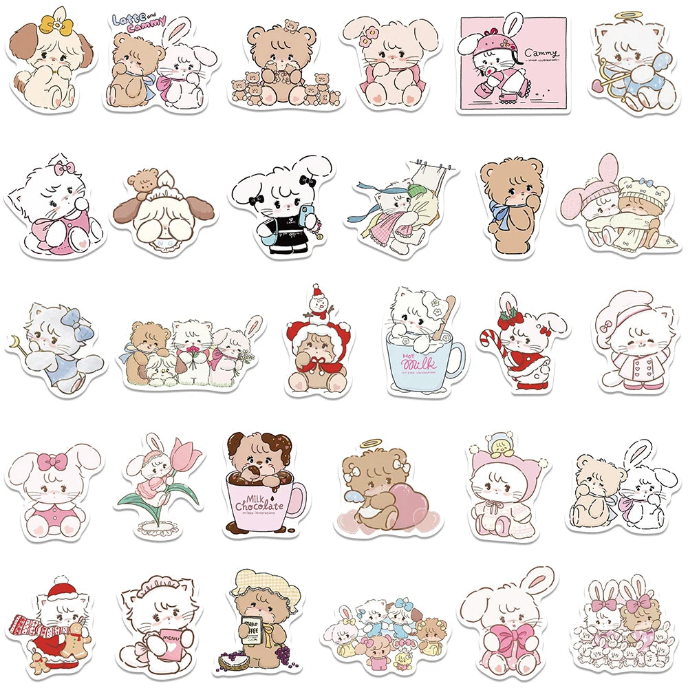 60pcs MIKKO Stickers Cute Cartoon Anime Decals For Kids Laptop Skateboards Guitar Luggage Phone Scrapbook Diary Stickers