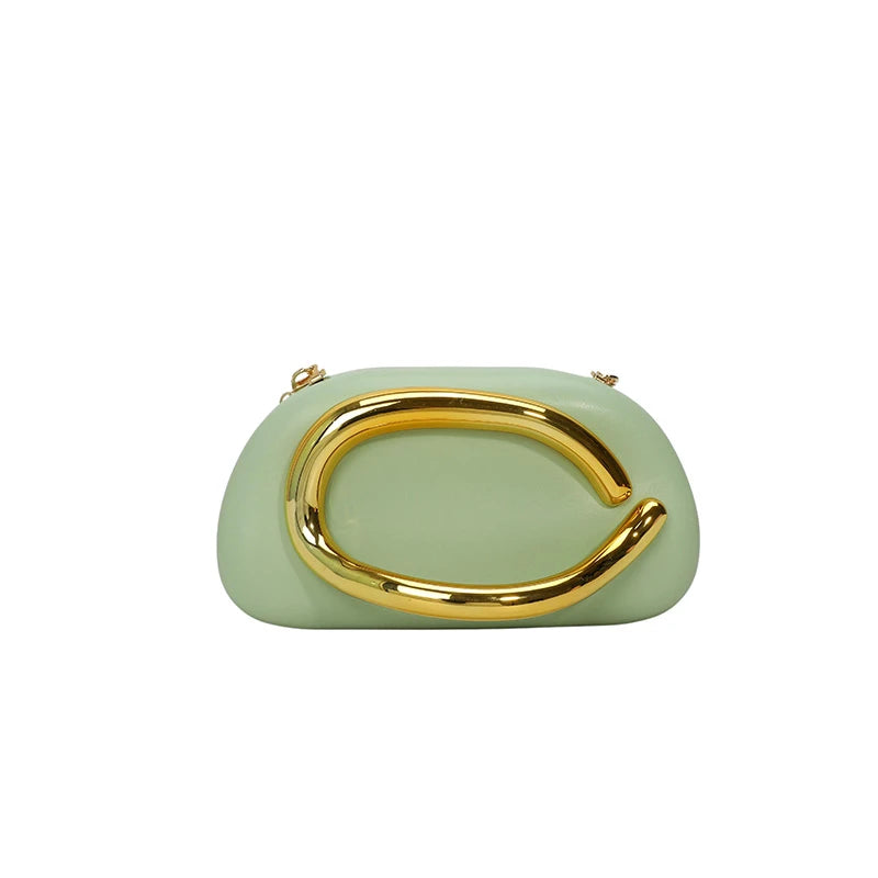 Women PU Leather Trendy Clutch Purses & Removable Strap Crossbody Shoulder Bag Hand-held Shoulder Clutch Bag for Wedding Party