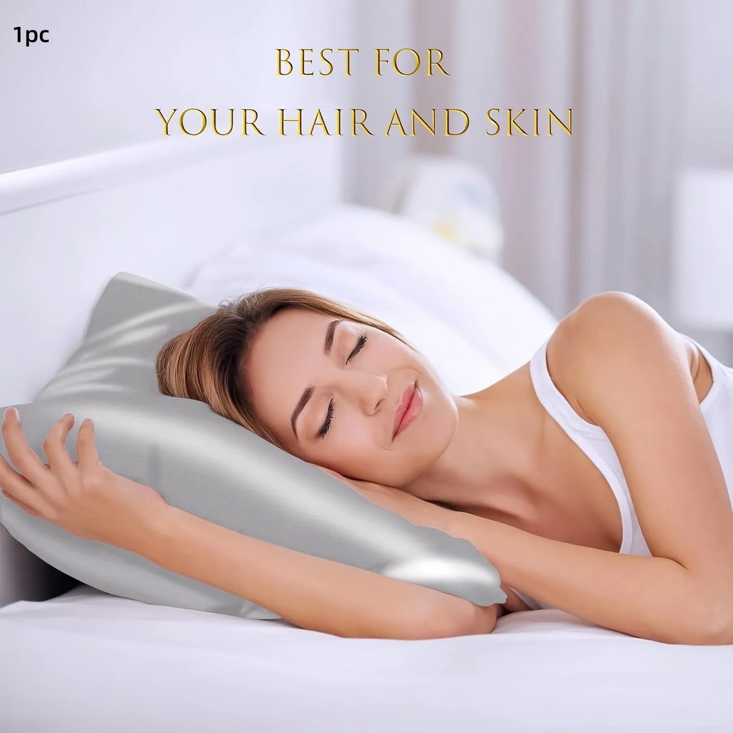 1pc Boost Beauty Sleep Silky Satin Pillowcases: Cooling, Hair and Skin-Friendly, Easy-Care