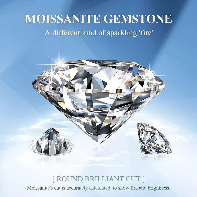 Wholesale D Color Moissanite Loose Stones 0.1-12.0ct VVS1 Certified Moissanite Lab Diamonds Pass Tester with GRA Certificate