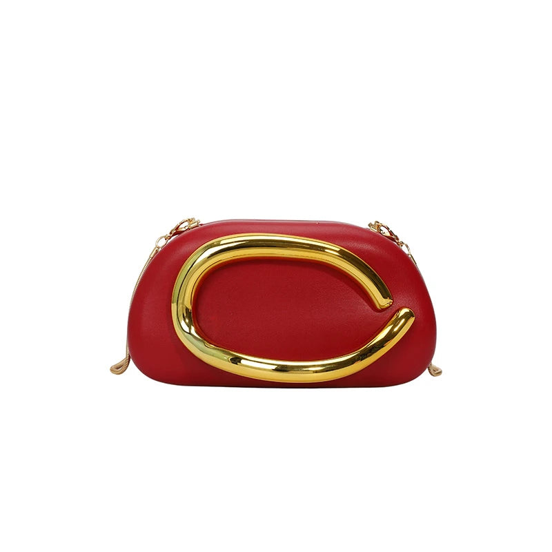 Women PU Leather Trendy Clutch Purses & Removable Strap Crossbody Shoulder Bag Hand-held Shoulder Clutch Bag for Wedding Party