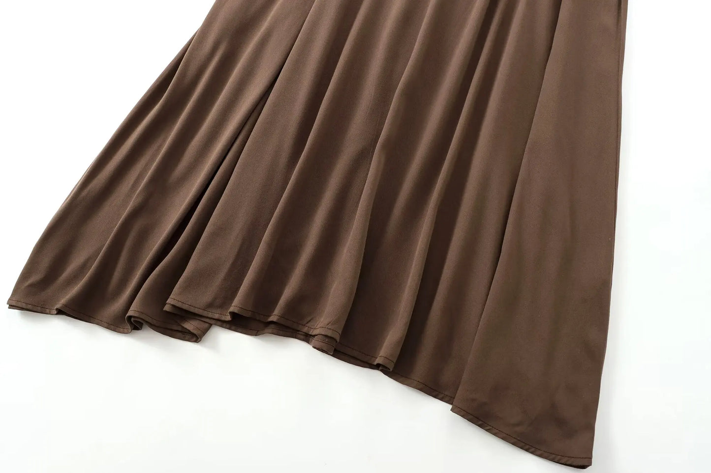 2024 Autumn and Winter New Arrivals Women's Simple Loose Round Neck Sleeveless Vest Long Skirt Midi Dress