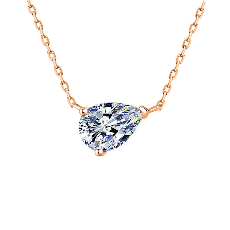 1/3carat Waterdrop Solitaire Moissanite Pendant Necklace with certificate 925 Sterling Silver Pear Cut Diamond Neckchain Woman