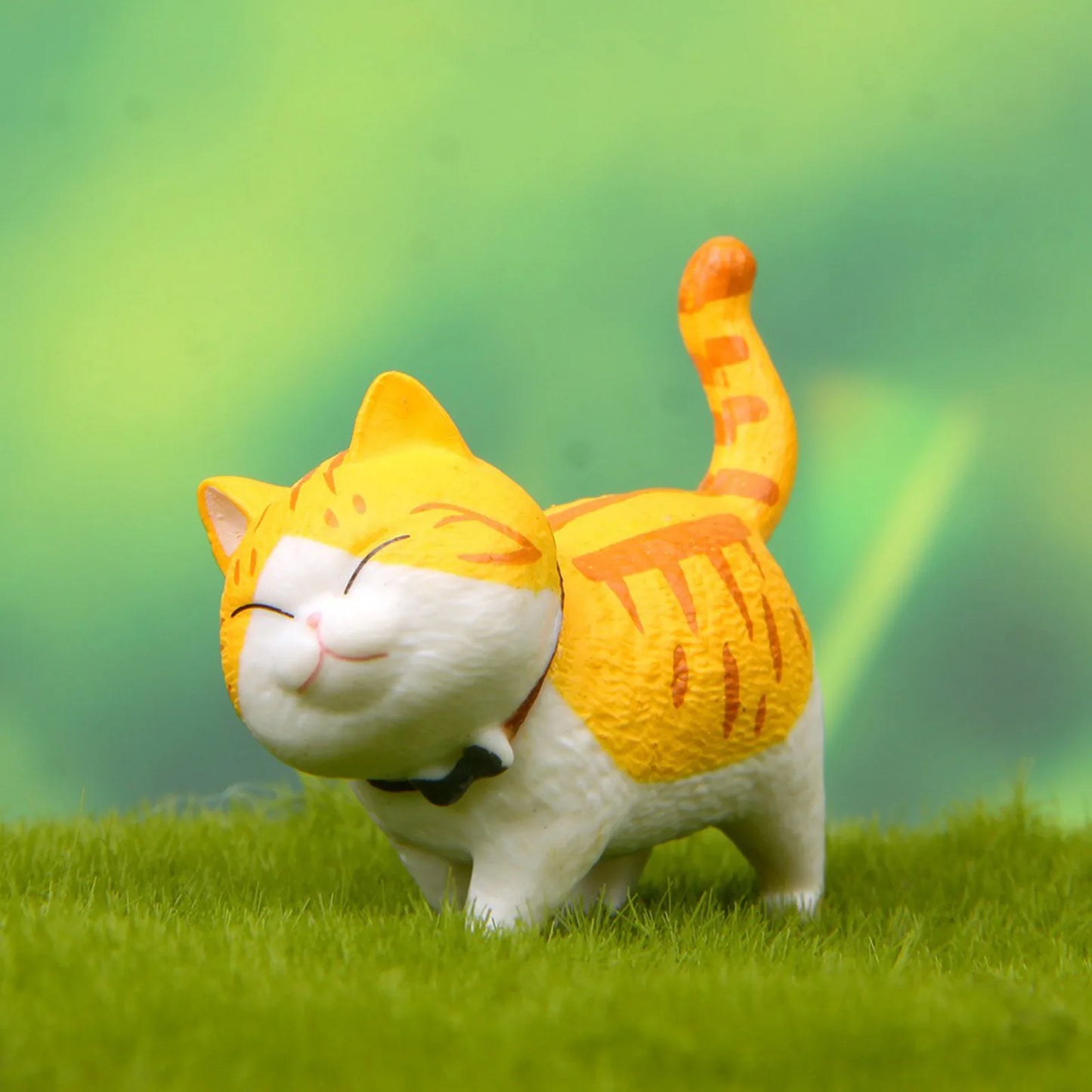 1 Piece Cute Cat Ornaments Bell Cat Animal Fairy Garden Figurines Accessories Home Decoration Desktop Model Birthday Gift