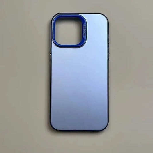 正教会の十字架アイコン教会電話ケース iPhone 16、15、14、13、12、11、Mini、Pro、E、MAX用 ブルーキャンディマット耐衝撃カバー