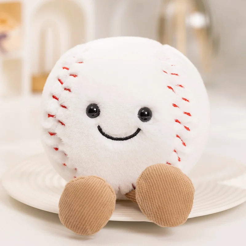 10cm Cute Basketball Football Tennis Baseball Billiards Plush Toys Soft Stuffed Balls Pillow Players Souvenir Birthday Gift