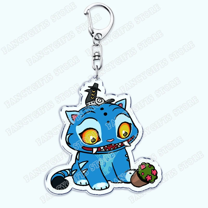 Popular Kpop Demon Hunters Huntrix Saja Boys Keychains for Accessories Jewelry Rumi Zoey Jinu Derpy Tiger Keyrings Fans Gifts