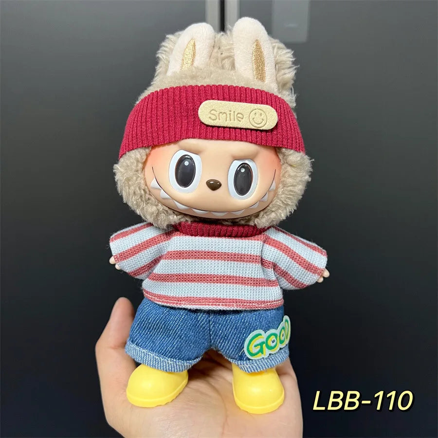 V1 V2 V3 NEW Mini Doll'S Clothes Outfit Accessories for Korea Kpop Exo 17cm Labubu Idol Cool Handsome Clothing Gift