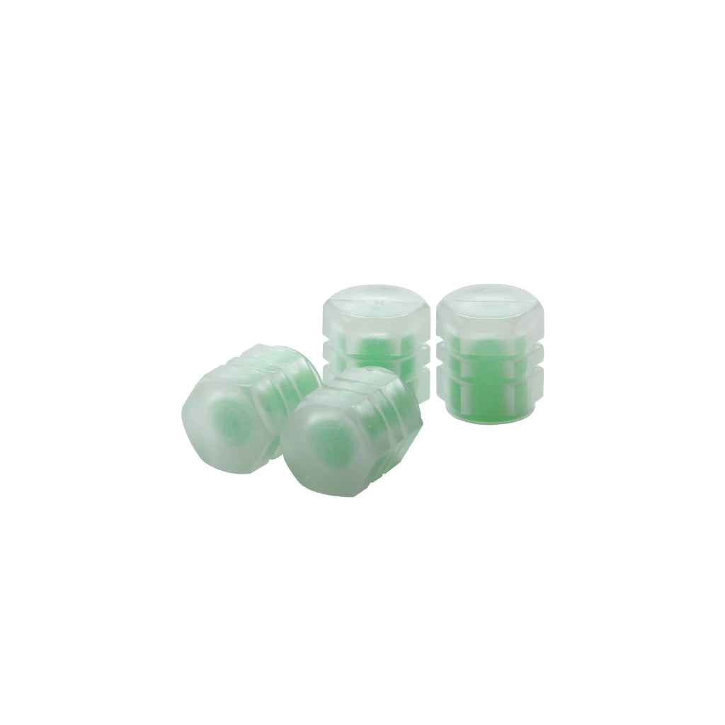 4PCS Luminous Car Tire Valve Cap Fluorescent Night Glowing Decor Waterproof Universal Valve Stem Caps Auto Exterior Accessoris