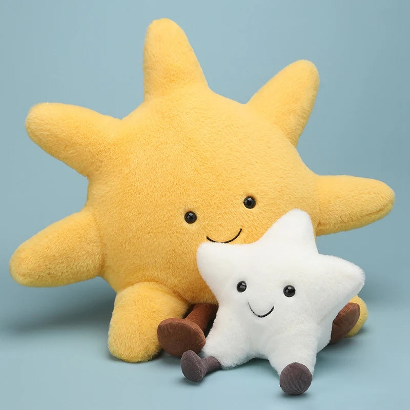 Cartoon Hot Sale Fruit Plush Doll Pillow Apple Pear Peach Cherry Weather Sun Moon Star Plush Toy Home Decoration Gift For Kids