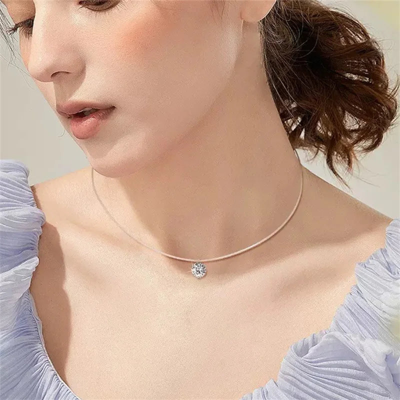 XL347 Lefei Fashion Luxury Trendy Classic Moissanite Simple Mermaid Tears Necklace For Charm Women 925 Silver Party Jewelry Gift