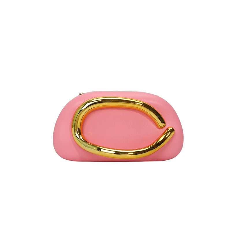 Women PU Leather Trendy Clutch Purses & Removable Strap Crossbody Shoulder Bag Hand-held Shoulder Clutch Bag for Wedding Party